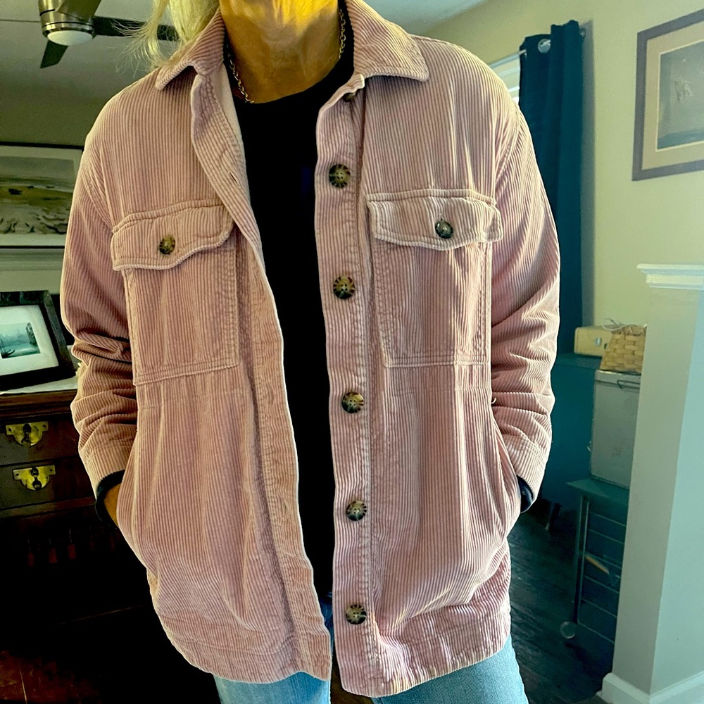 Madewell Blush Corduroy Shacket with pockets !!;);)
